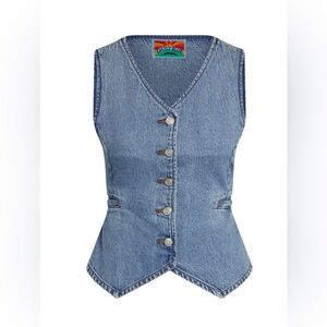 AG Adriano Goldschmied Blue Denim Vest NWT